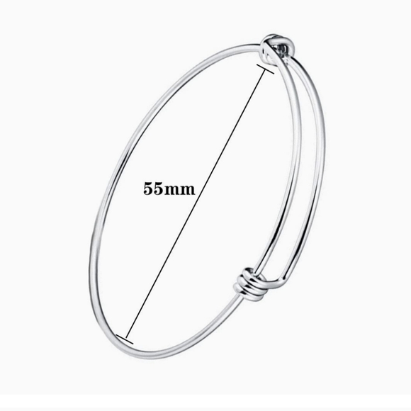 Expandable Stainless Steel Bangle Bracelet Rose Gold 55mm Fashion Jewelry - Picture 2 of 2